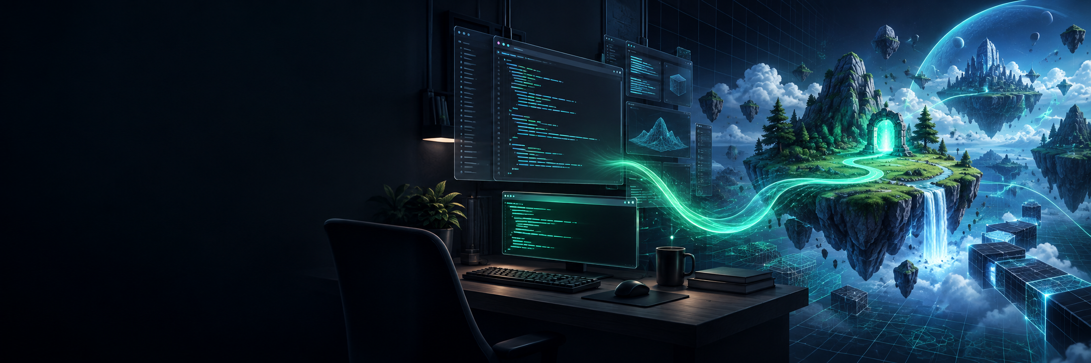 TalkToAi Code coding workspace connected to a game world
